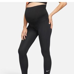 Nike high waisted maternity leggings size xs black nwt